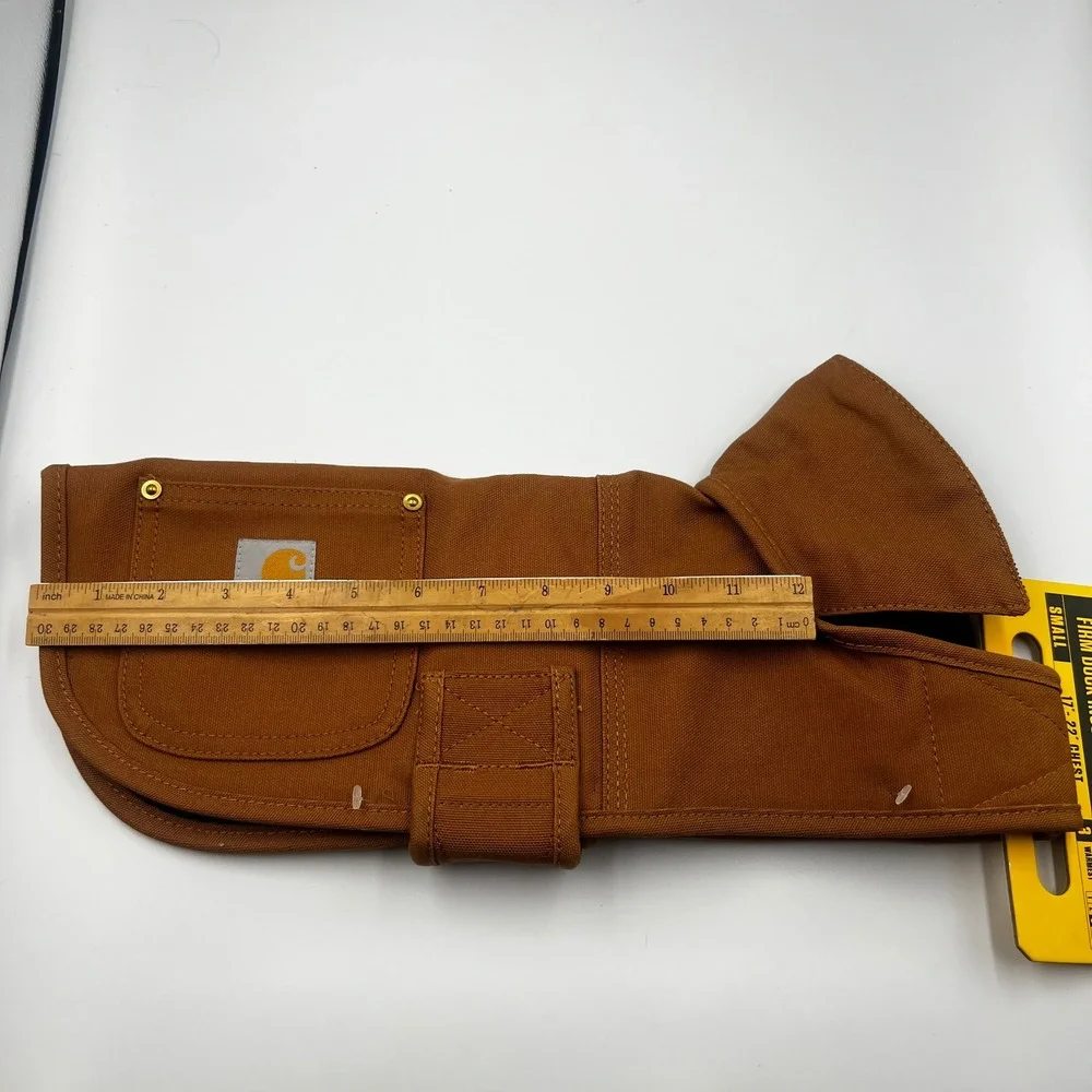 New Carhartt Firm Duck Insulated Dog Chore Coat Brown Small PX0548